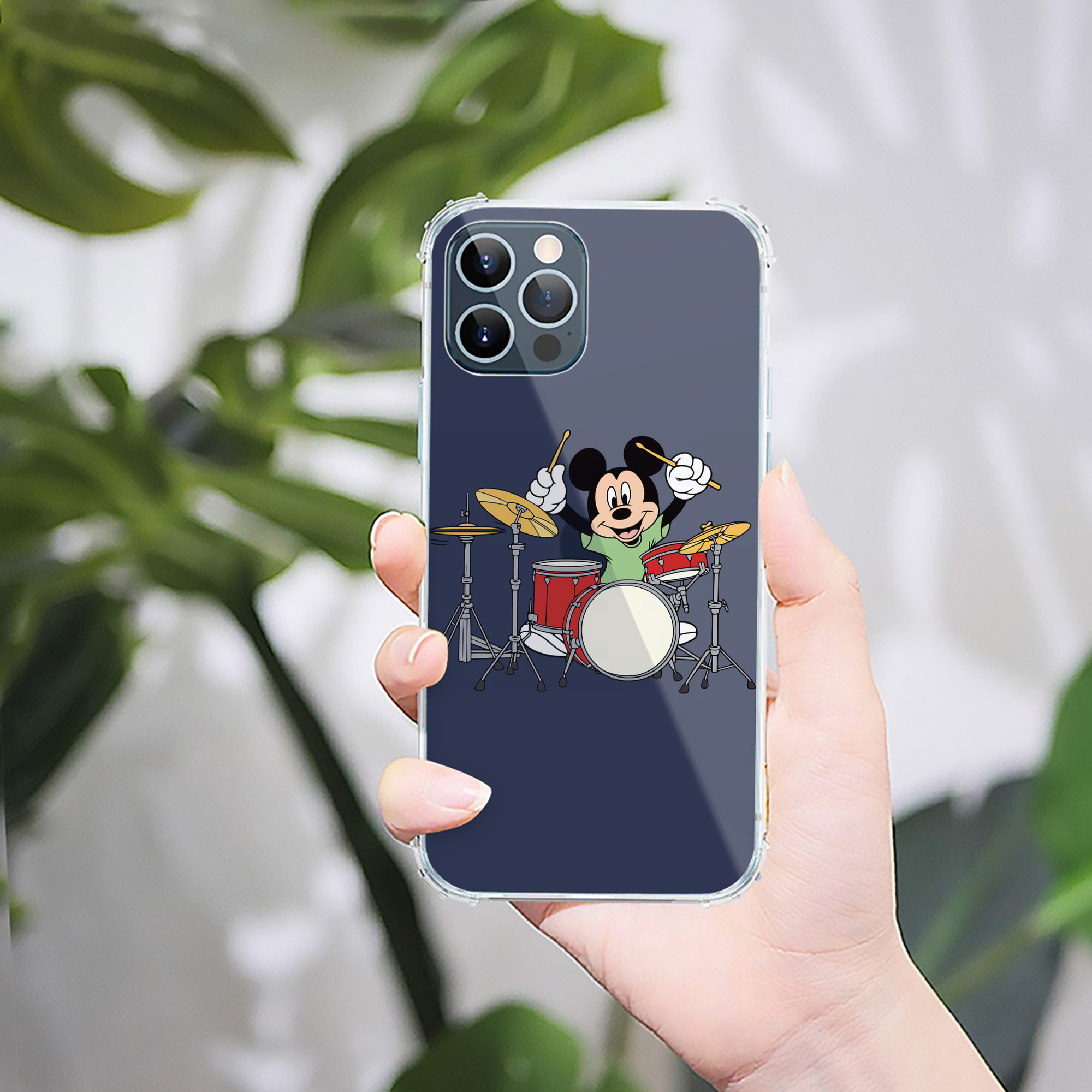 （画像用） ミッキーマウス Mickey Mouse 【iPhone 12シリーズ対応】透明スマホケース（クリアソフトケース）